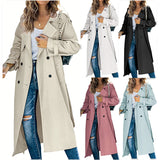 Women's Fashion Casual Solid Color Windbreaker Jacket - Black