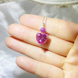 5.5 carat moissanite pendant necklace crafted in 925 sterling silver with a brilliant sparkling gemstone.