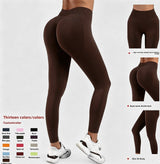 Women’s High-Waisted Tummy Control Leggings - Coffee