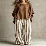 Full Size Solid Color Top and Pants Set Plus Size - Olive
