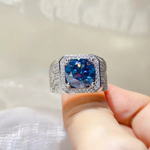 5 carat moissanite ring crafted in 925 sterling silver with a brilliant sparkling gemstone.