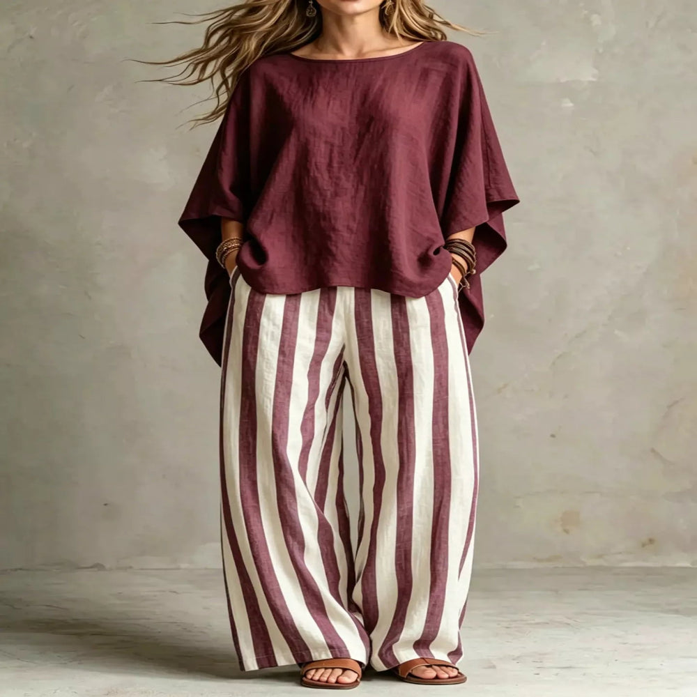 Full Size Solid Color Top and Pants Set Plus Size - Olive