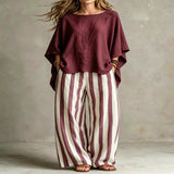 Full Size Solid Color Top and Pants Set Plus Size - Olive