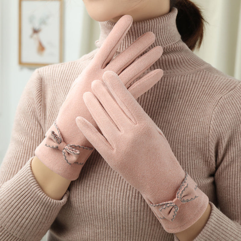 Women's Fleece Winter Fashion Gloves - Blue