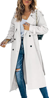 Women's Fashion Casual Solid Color Windbreaker Jacket - Black