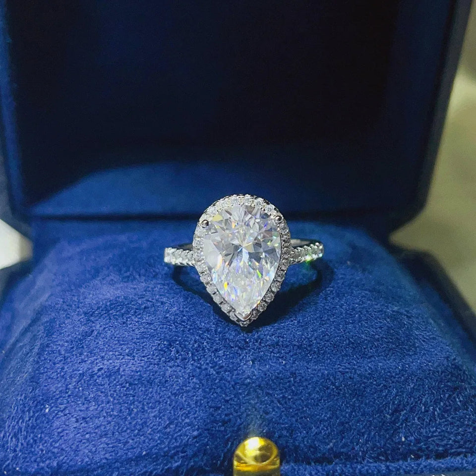 2 carat moissanite ring crafted in 925 sterling silver with a brilliant sparkling gemstone.