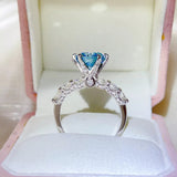 3 carat moissanite ring crafted in 925 sterling silver with a brilliant sparkling gemstone.