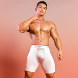 Men's Extended Ice Silk Sports Boxer Briefs | Breathable Compression Underwear - Green