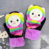 Cute plus velvet padded winter gloves with soft insulated lining.