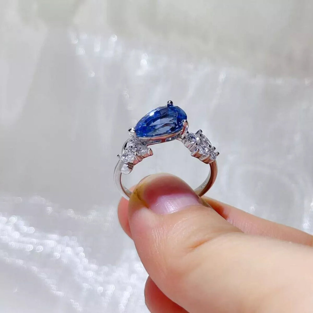 Luxury 3 Carat Moissanite Ring – 925 Sterling Silver ✨ - Royal Blue