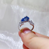 Luxury 3 carat moissanite ring in 925 sterling silver.