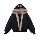 Short Stitching Casual Fashion Trends Loose Cotton Coat
