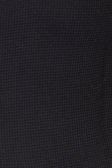 Mandy Plaid Collared Dropped Shoulder Jacket - Black