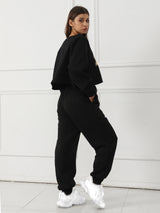 Women’s 1997 Cropped Sweatshirt & Jogger Set - Red