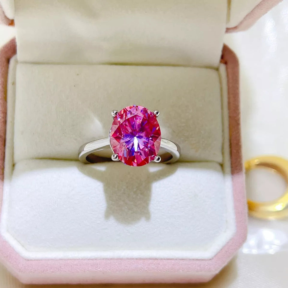 5 carat moissanite ring crafted in 925 sterling silver with a brilliant sparkling gemstone.