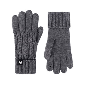 Knitted winter outdoor cycling gloves for cold-weather riding and outdoor activities.