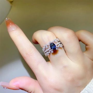 1 Carat Moissanite 925 Sterling Silver Ring - Silver