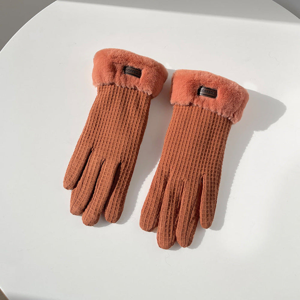 Women's Thick Warm Touchscreen Winter Gloves - Black