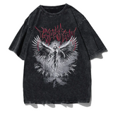 Y2k Gothic Punk Style Men T Shirt Clothes Harajuku Oversized T-Shirt Top - black