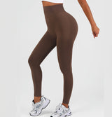 Women’s High-Waisted Tummy Control Leggings - Coffee