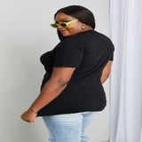 mineB Full Size Butterfly Graphic Tee Shirt - Black