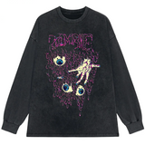 Zombie Horror Gothic Washed Cotton Oversized T-Shirt