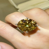 20 carat moissanite ring crafted in 925 sterling silver with a brilliant sparkling gemstone.