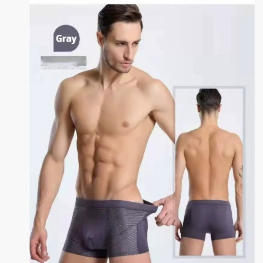 4-Pack Men's Boxer Briefs - 2gray 2red