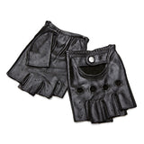 Sheepskin half finger winter gloves with warm insulated lining.