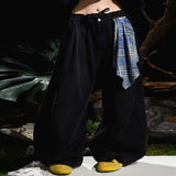 Men's Wide Leg Jeans - Black