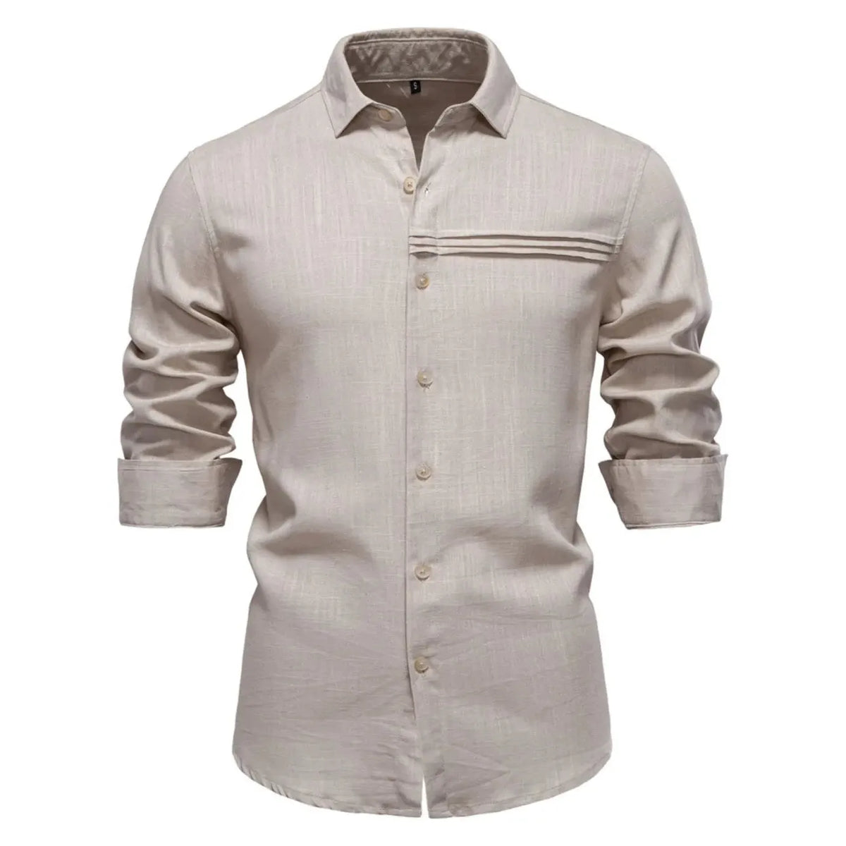 Men's Button Down Collared Neck Shirt - Navy