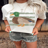 Western Duck Graffiti Graphic T-Shirt - White