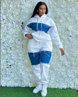 Fashion Casual Set Loose All-match Retro - White