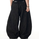 Men's Wide Leg Wash Jeans - Black