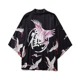 Japan Style Clothes Men Summer Streetwear Cat Print Kimono Cardigan - 16