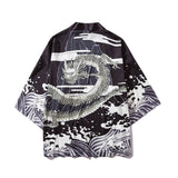 Japan Style Clothes Men Summer Streetwear Cat Print Kimono Cardigan Mandarin Robe Men Unisex Japanese Trend Kimonos