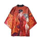 Japan Style Clothes Men Summer Streetwear Cat Print Kimono Cardigan - 15