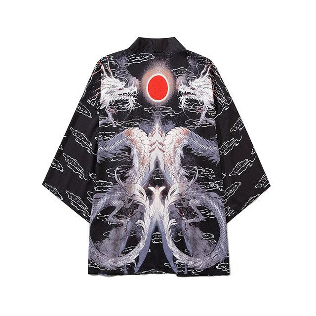 Japanese Crane Kimono Women Cardigan Yukata Fashion Men Haori Obi Clothing Asian Shirt National Tradition Clothes