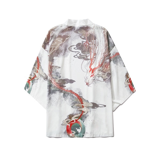 Japanese Crane Kimono Women Cardigan Yukata Fashion Men Haori Obi Clothing Asian Shirt National Tradition Clothes