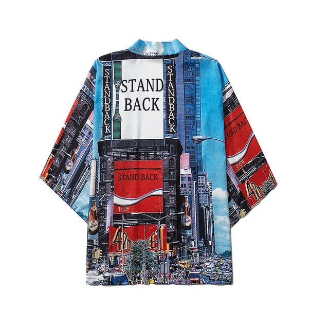Japanese Crane Kimono Women Cardigan Yukata Fashion Men Haori Obi Clothing Asian Shirt National Tradition Clothes