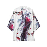 Japanese Crane Kimono Women Cardigan Yukata Fashion Men Haori Obi Clothing Asian Shirt National Tradition Clothes