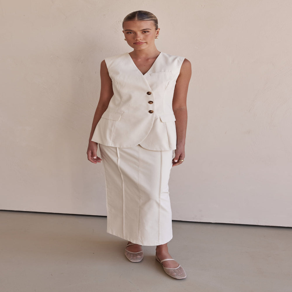 Linen Vest for Women - US 2 / EU 34