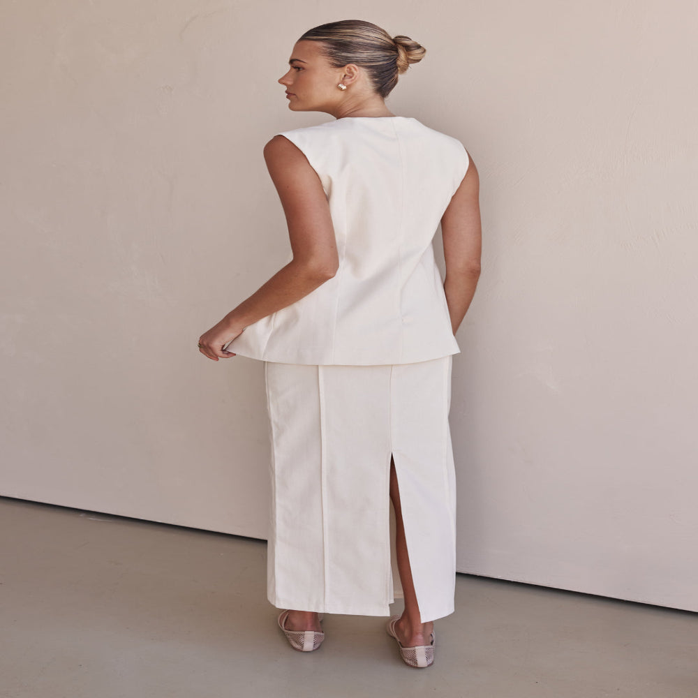 Linen Vest for Women - US 2 / EU 34