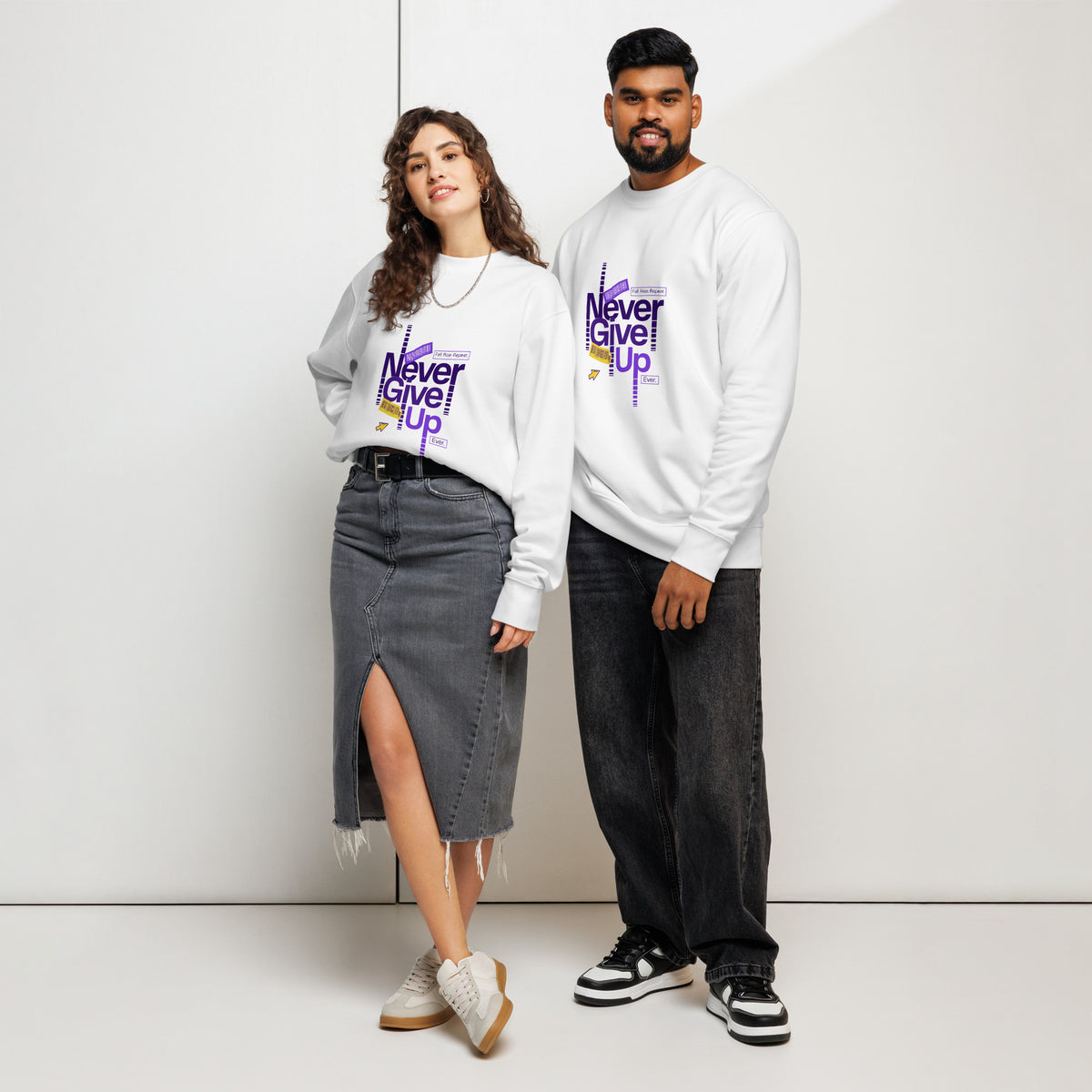 Never Give Up Premium Sweatshirt ✨